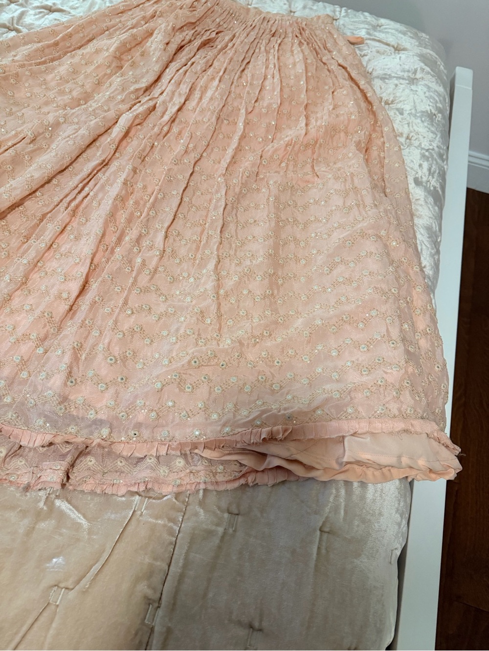 Blush Pink Embellished Lehenga Set size 0 - Picture 7 of 16